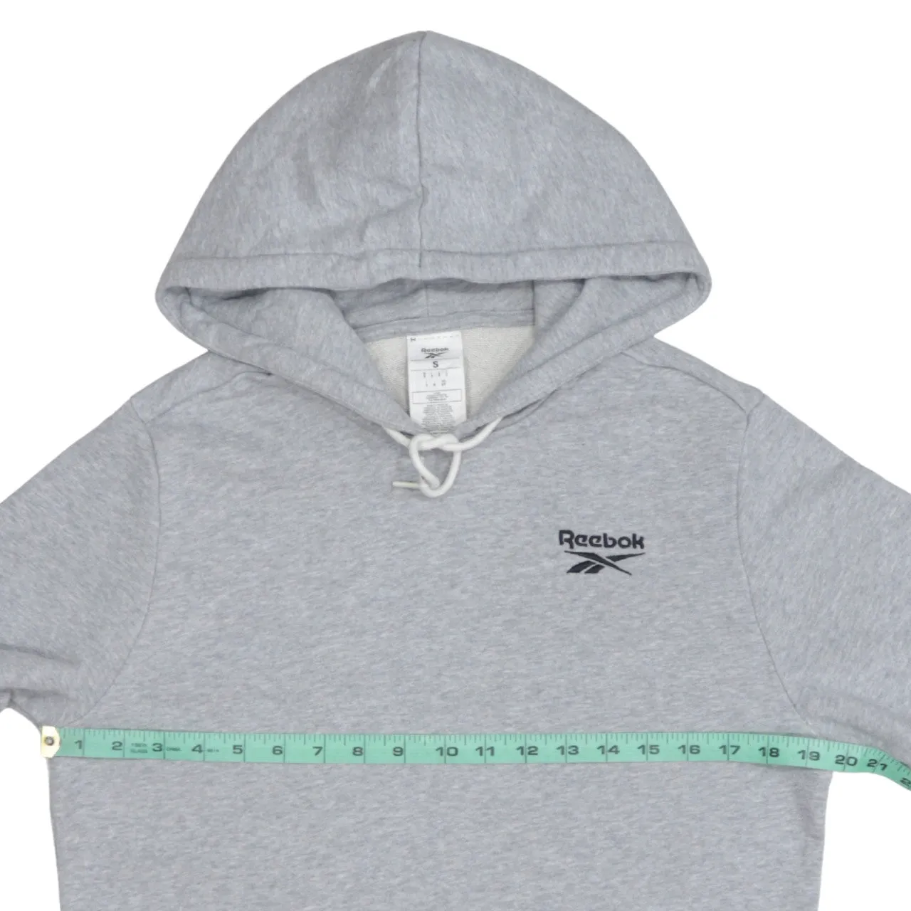 Reebok Grey Hoodie Men's Small Embroidered Chest Logo Front Pocket Pullover Sweatshirt sold by Vintage Club product image thumbnail 5