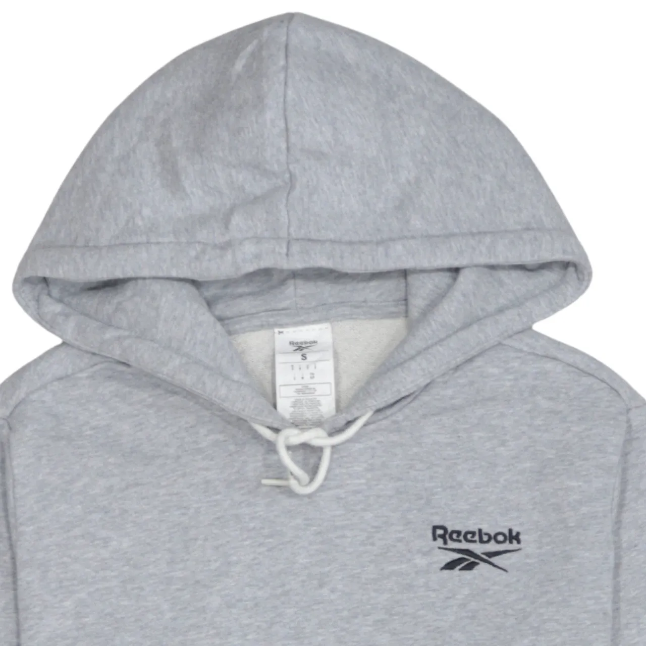 Reebok Grey Hoodie Men's Small Embroidered Chest Logo Front Pocket Pullover Sweatshirt sold by Vintage Club product image thumbnail 3