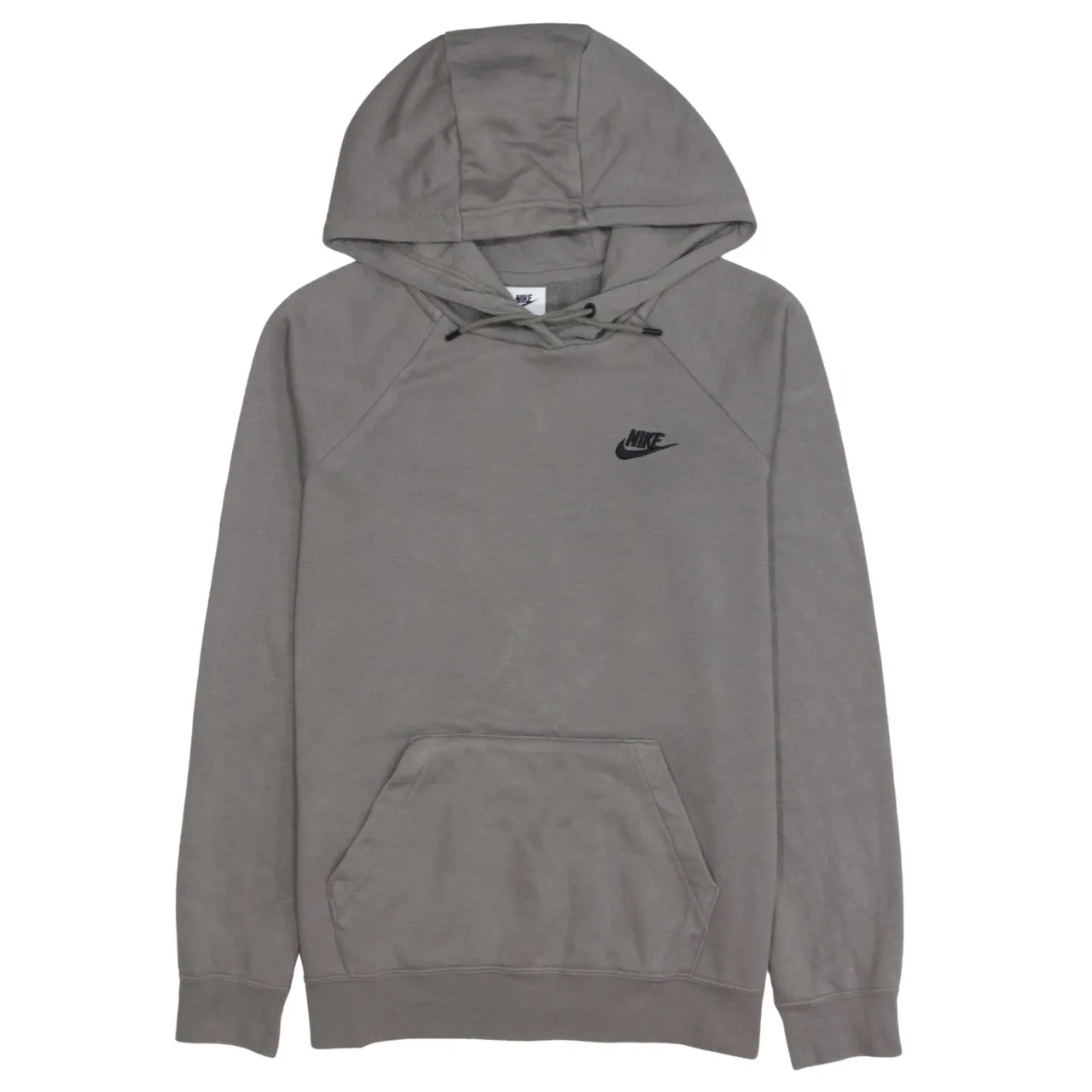 Nike Grey Pullover Hoodie Women’s Medium Embroidered Chest Logo Front Pocket Sweatshirt sold by Vintage Club