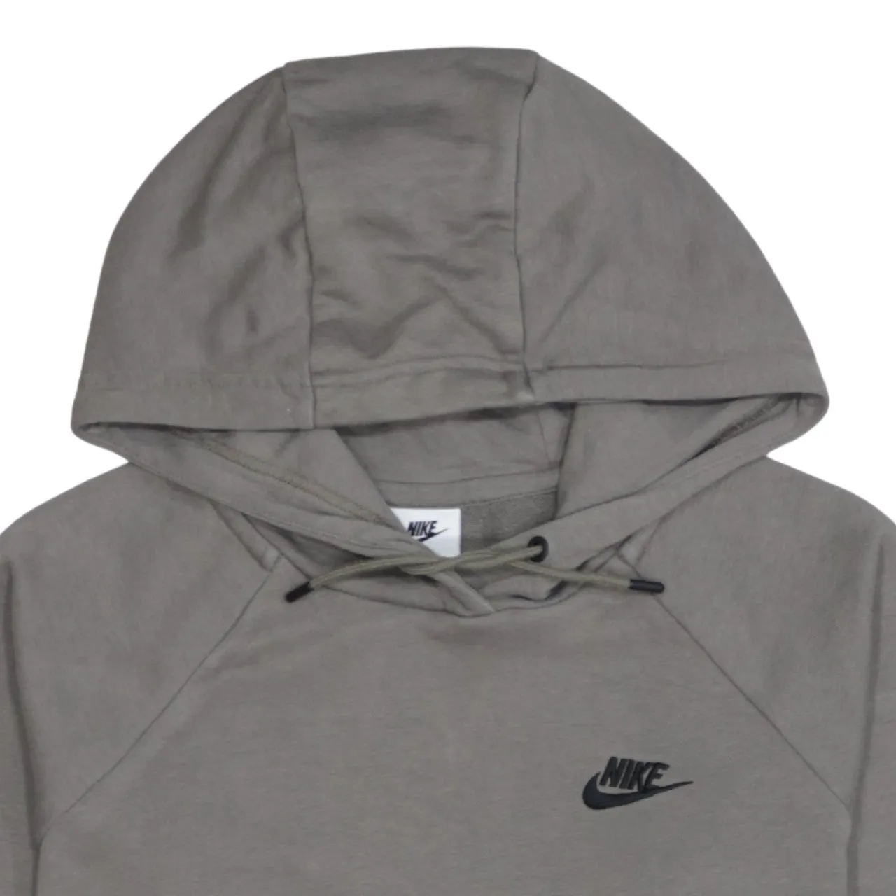 Nike Grey Pullover Hoodie Women’s Medium Embroidered Chest Logo Front Pocket Sweatshirt sold by Vintage Club product image thumbnail 3