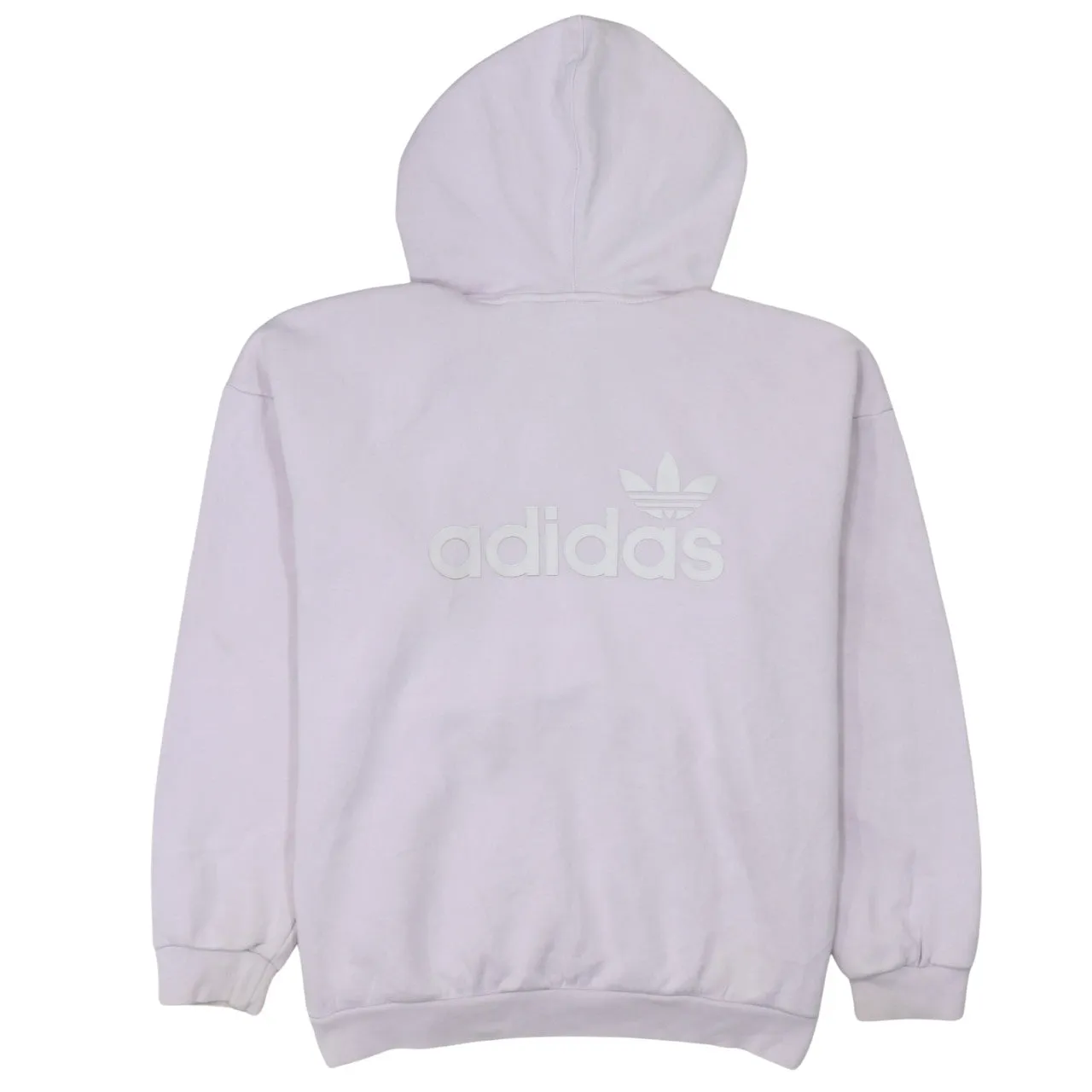 Adidas Light Pink Hoodie Women’s Small Embroidered Trefoil Logo Front Pouch Pullover Sweatshirt sold by Vintage Club product image thumbnail 2