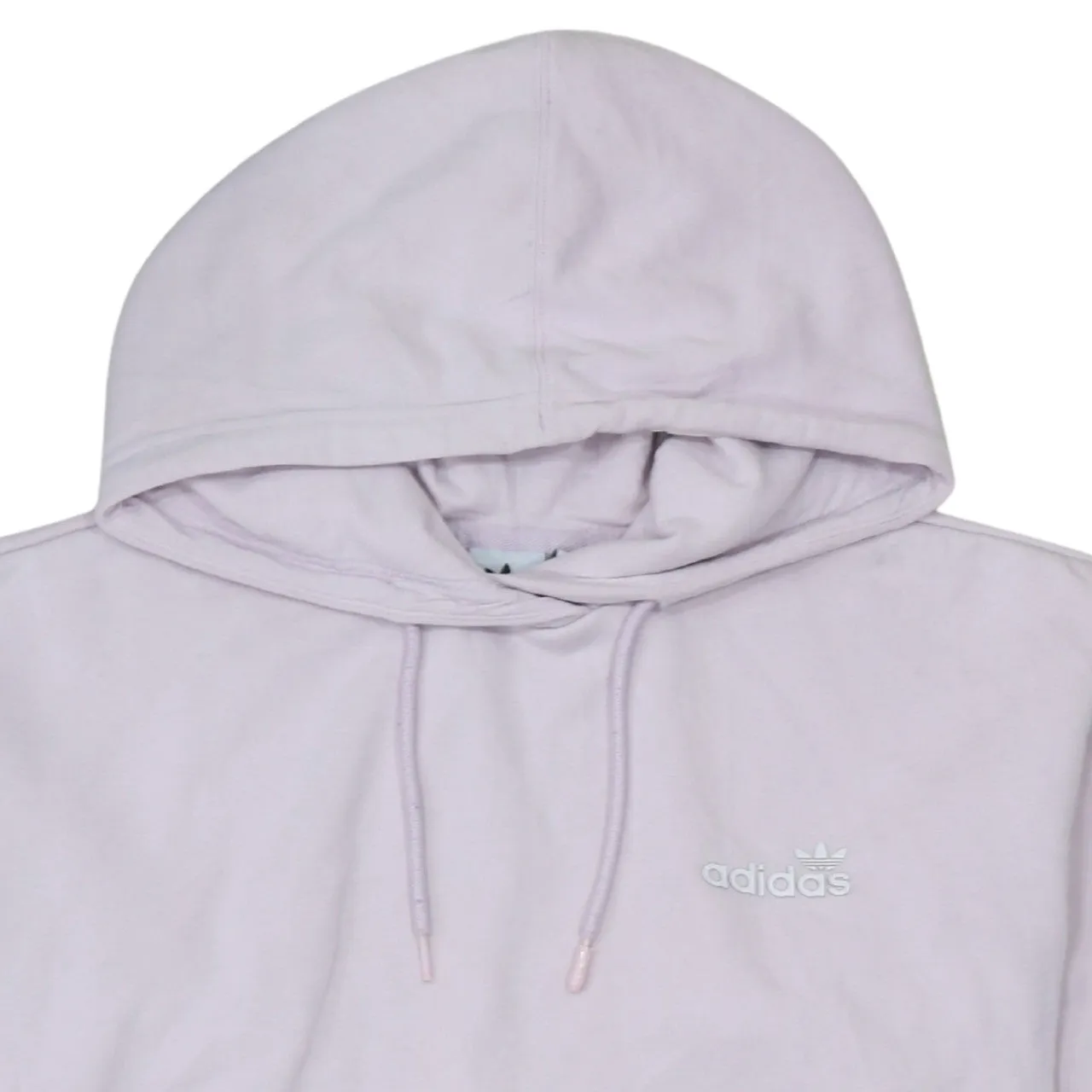 Adidas Light Pink Hoodie Women’s Small Embroidered Trefoil Logo Front Pouch Pullover Sweatshirt sold by Vintage Club product image thumbnail 3