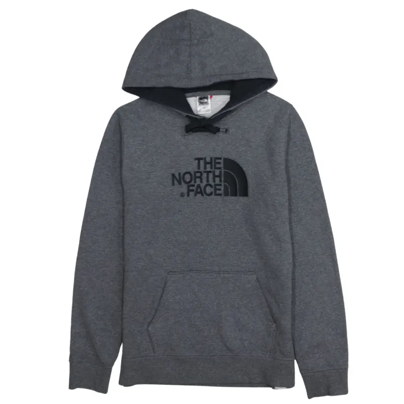 The North Face Dark Grey Hoodie Women's Medium Embroidered Logo Front Pocket Pullover Sweatshirt made by The North Face