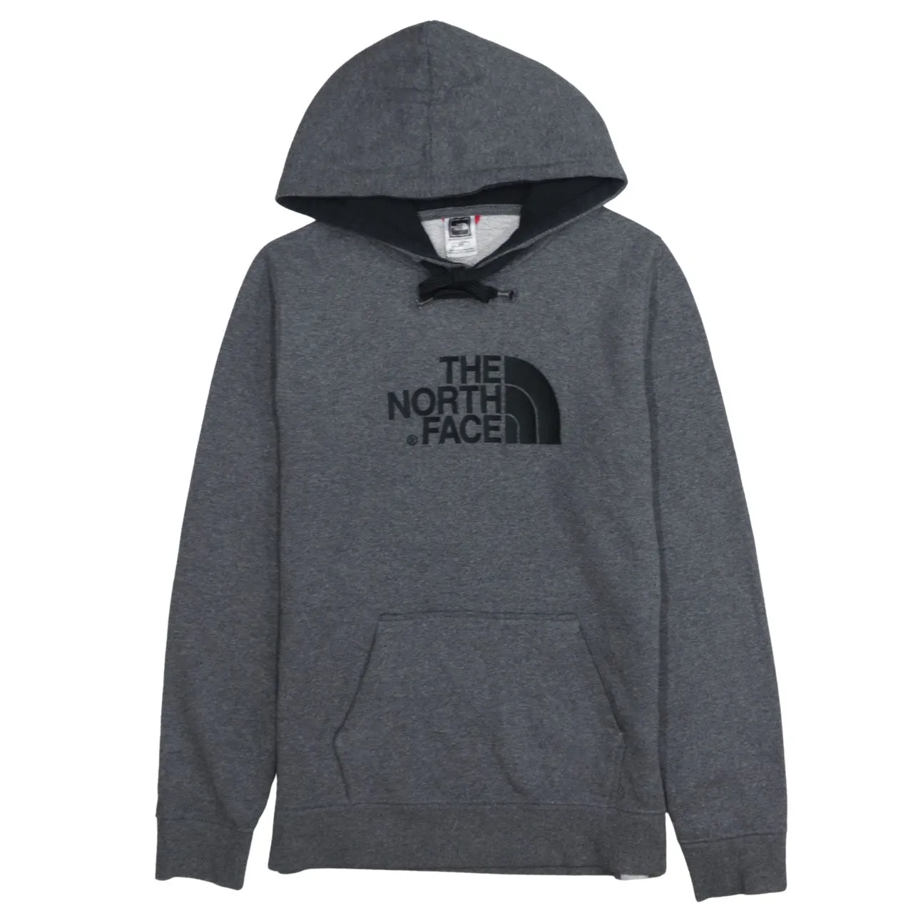 The North Face Dark Grey Hoodie Women's Medium Embroidered Logo Front Pocket Pullover Sweatshirt sold by Vintage Club