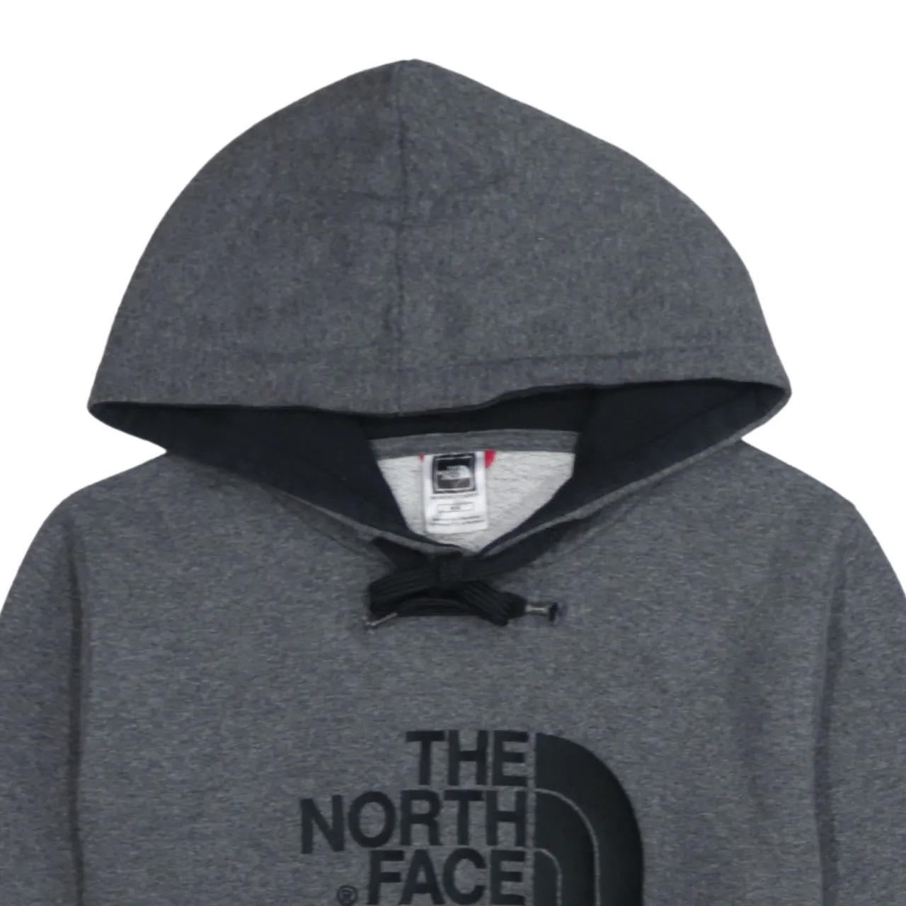 The North Face Dark Grey Hoodie Women's Medium Embroidered Logo Front Pocket Pullover Sweatshirt sold by Vintage Club product image thumbnail 3
