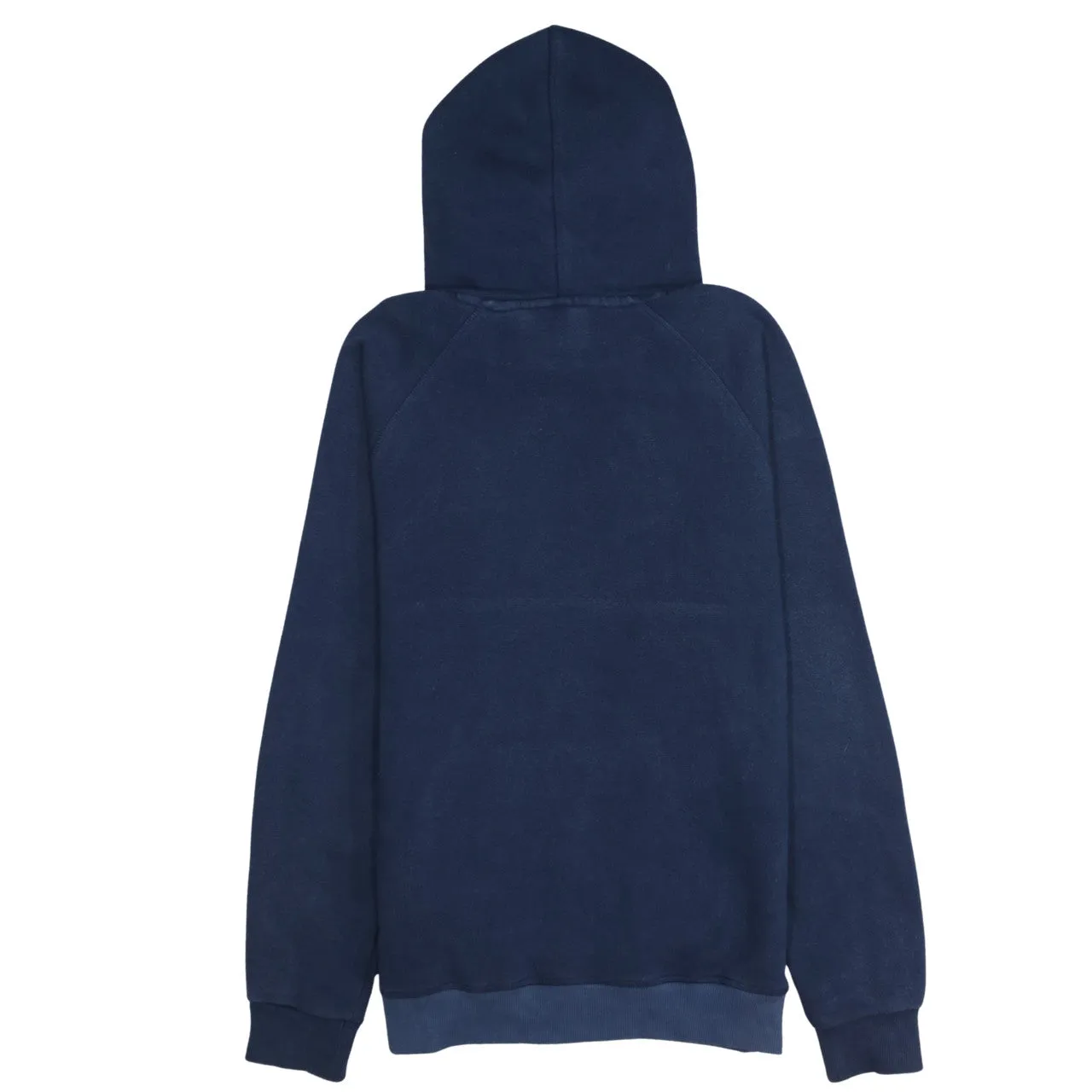 Adidas Navy Blue Hoodie Men's Small Trefoil Printed Logo Front Pocket Pullover Sweatshirt sold by Vintage Club product image thumbnail 2
