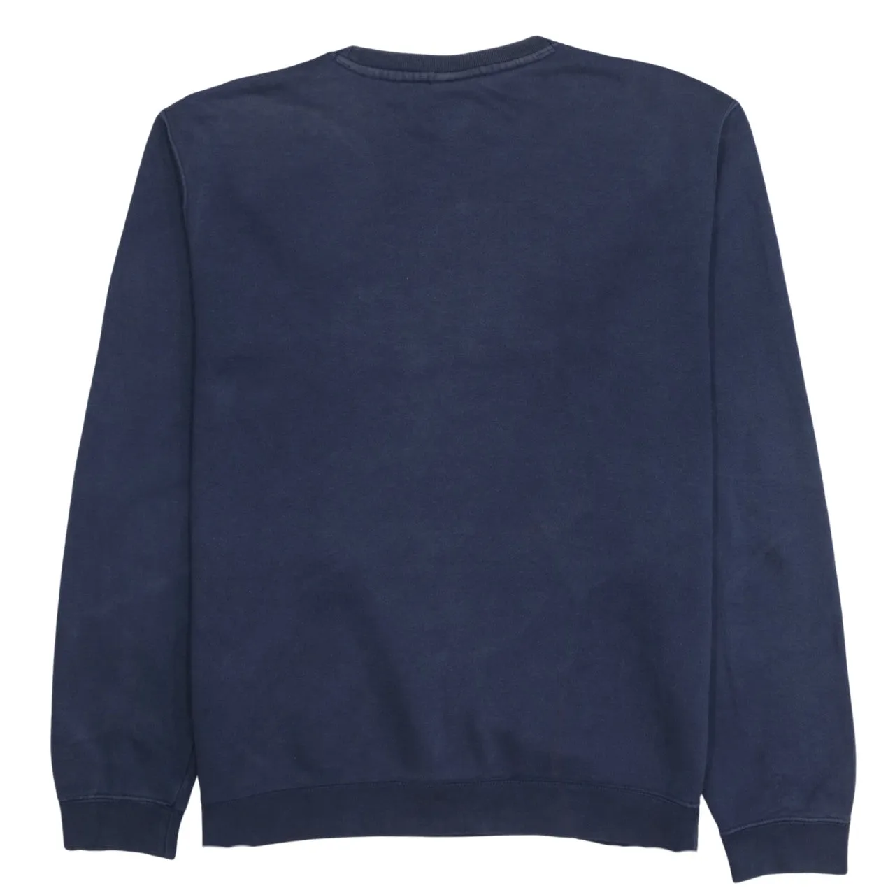 Nike Navy Blue Sweatshirt Men's Medium Embroidered Swoosh Logo Crewneck Pullover Fleece Top sold by Vintage Club product image thumbnail 2