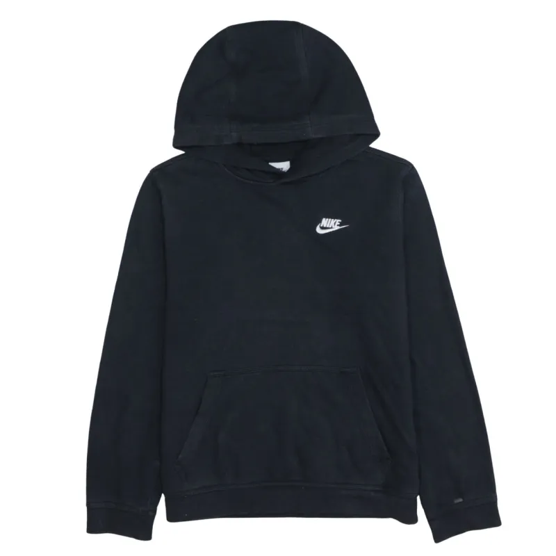 Nike Black Pullover Hoodie Women's XLarge Embroidered Swoosh Front Pocket Sweatshirt sold by Vintage Club