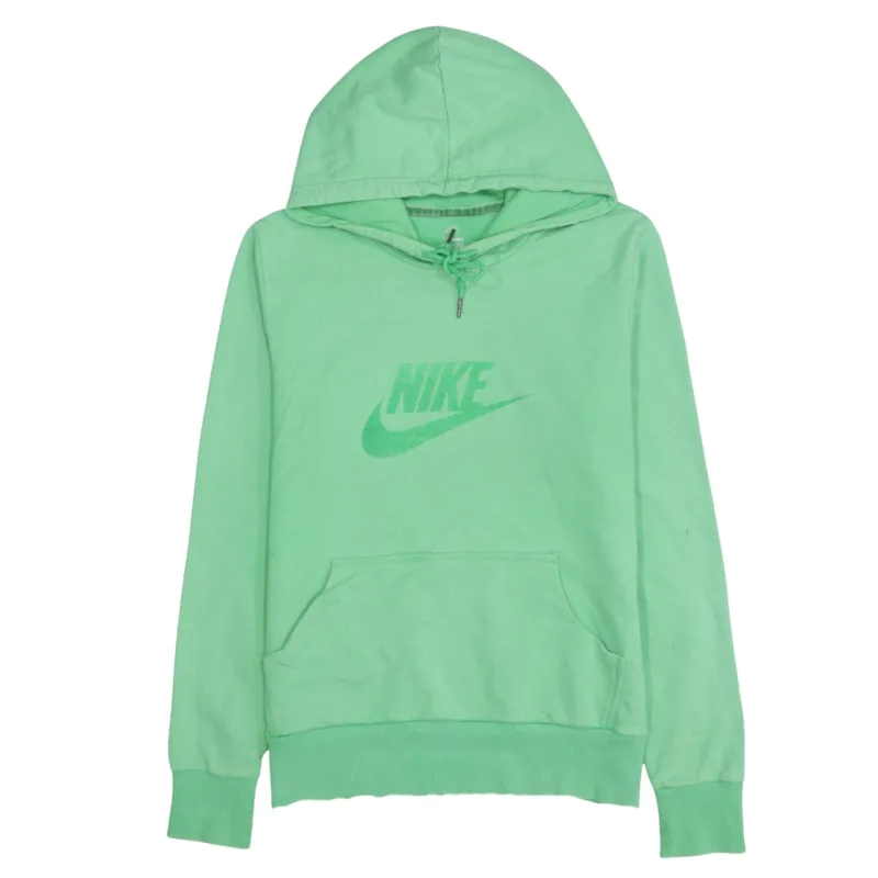Nike Mint Green Hoodie Women’s XLarge Printed Logo Drawstring Hood Front Pocket Sweatshirt sold by Vintage Club