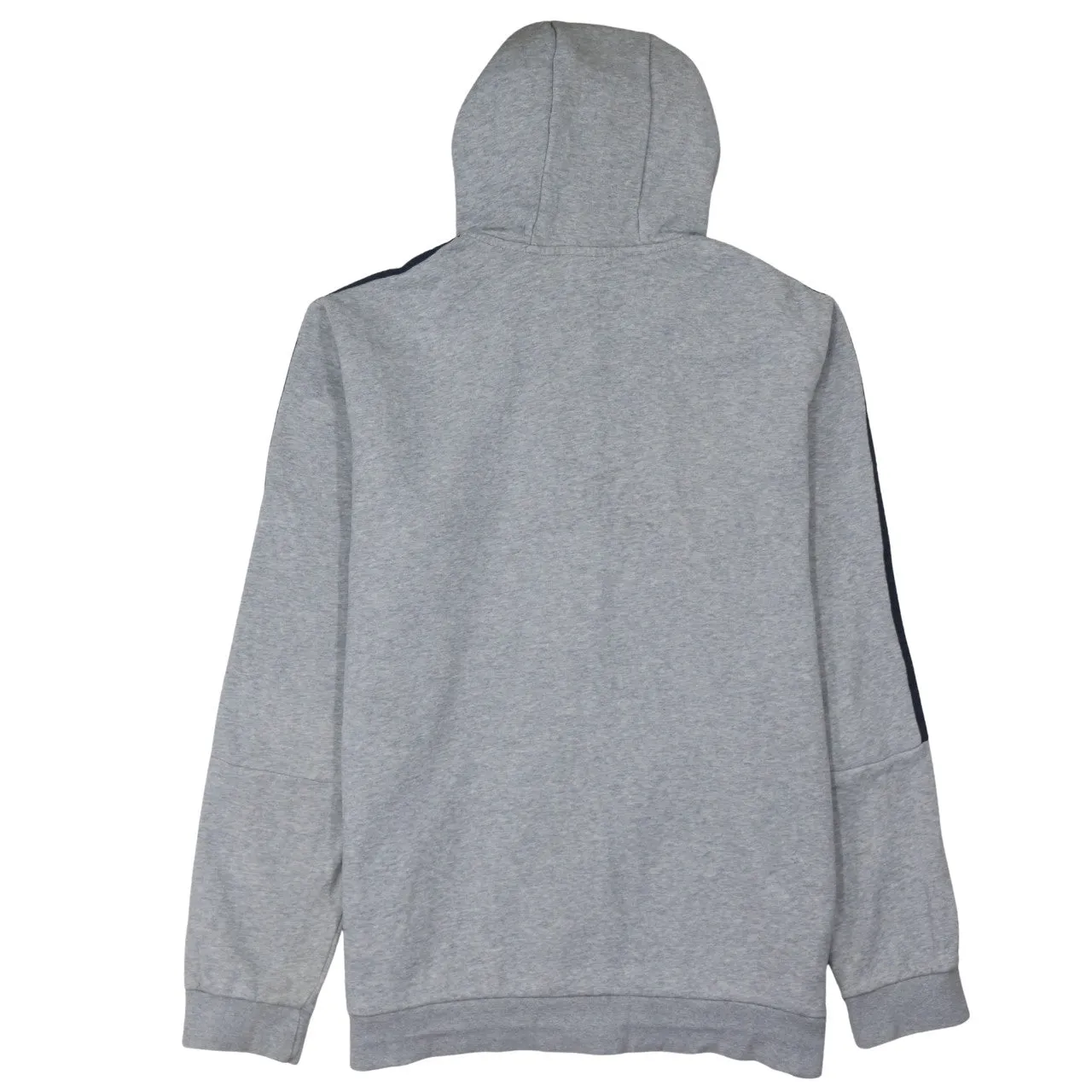 Adidas Grey Zip Hoodie Women’s XLarge Embroidered Logo Navy Three Stripes Sweatshirt Top sold by Vintage Club product image thumbnail 2