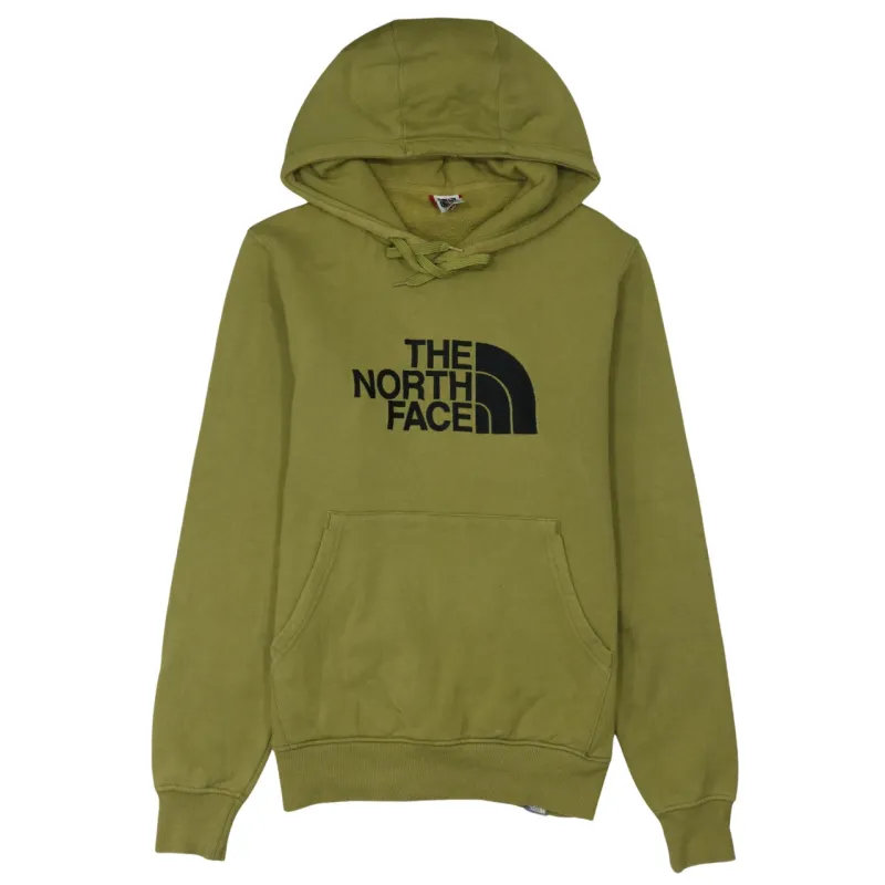 The North Face Olive Green Hoodie Men's Small Printed Logo Front Pocket Pullover Sweatshirt sold by Vintage Club