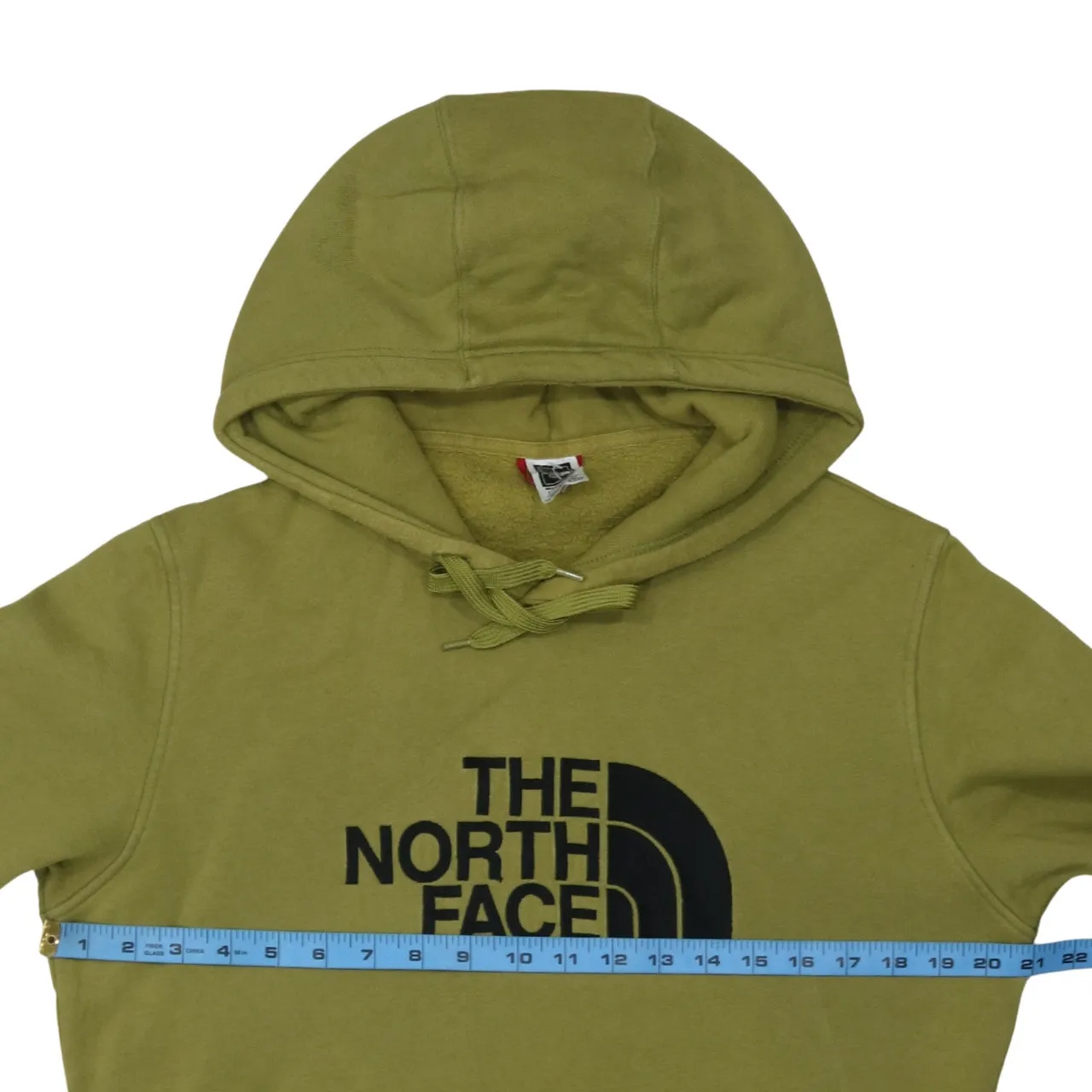 The North Face Olive Green Hoodie Men's Small Printed Logo Front Pocket Pullover Sweatshirt sold by Vintage Club product image thumbnail 5