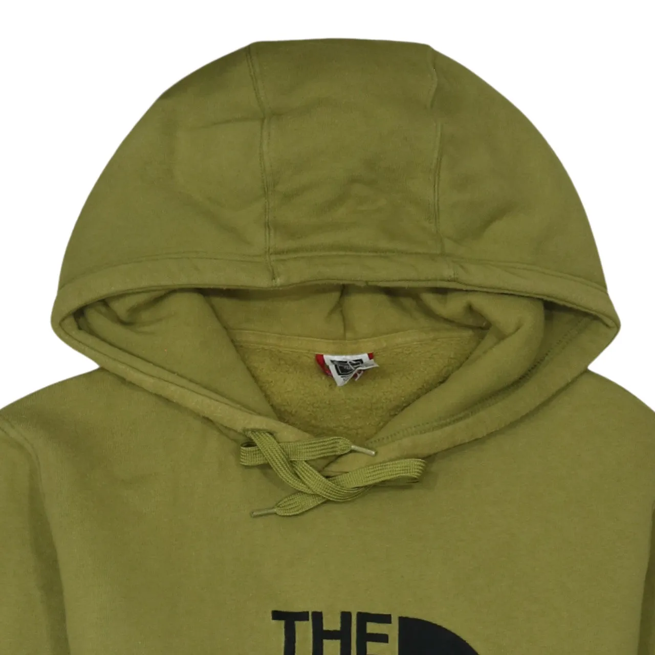 The North Face Olive Green Hoodie Men's Small Printed Logo Front Pocket Pullover Sweatshirt sold by Vintage Club product image thumbnail 3