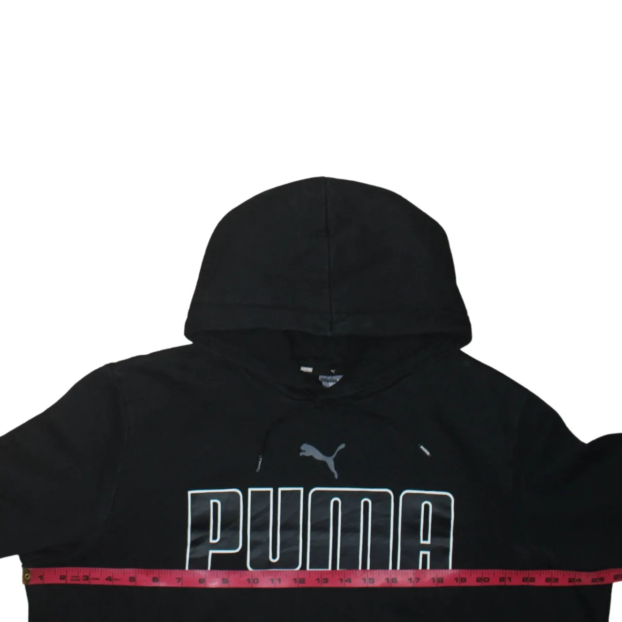 Puma Black Hoodie Men’s XLarge Printed Big Logo Front Pocket Pullover Sweatshirt sold by Vintage Club product image thumbnail 5