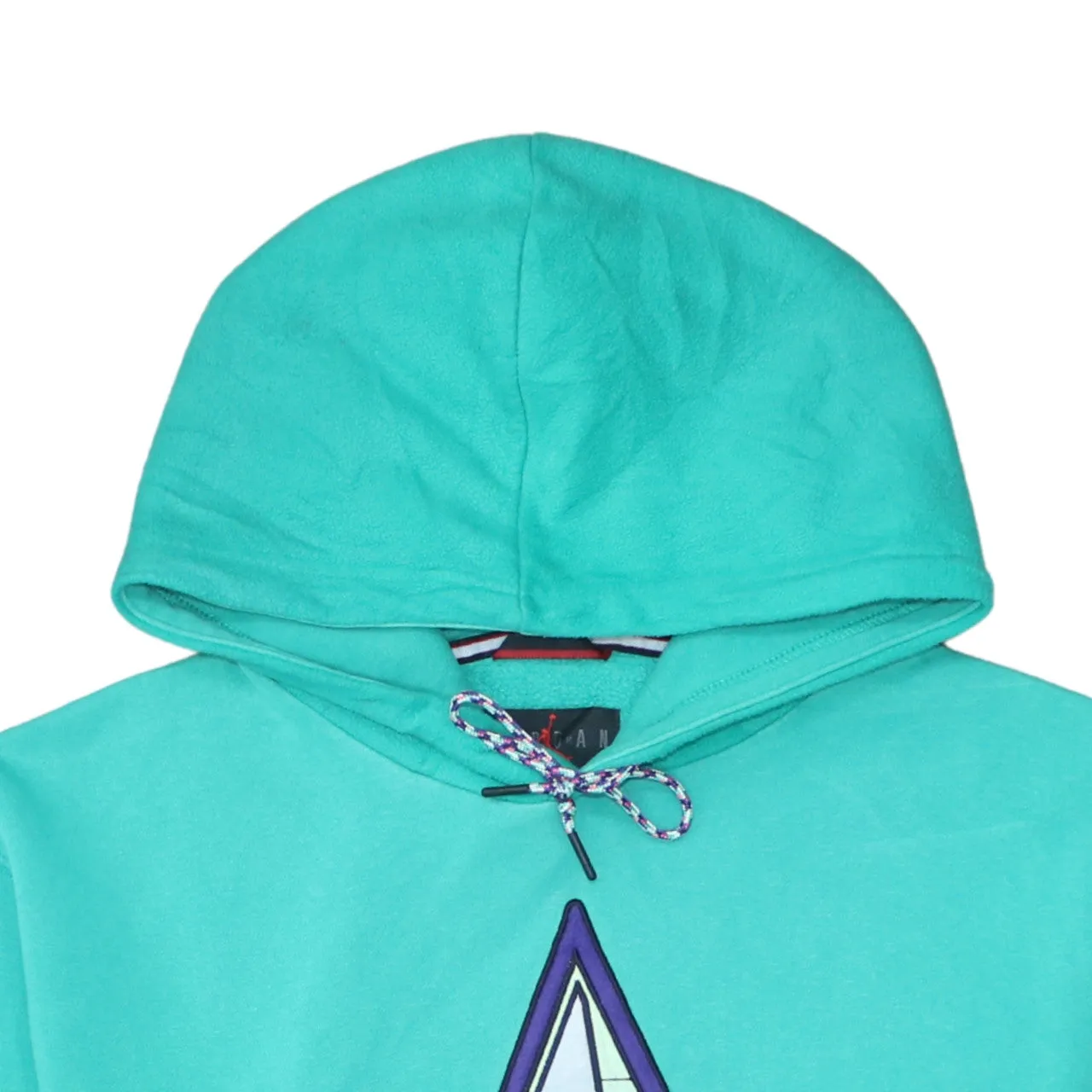 Jordan Teal Green Hoodie Men's Medium Printed Graphic Logo Sleeve Patch Pullover Sweatshirt sold by Vintage Club product image thumbnail 3