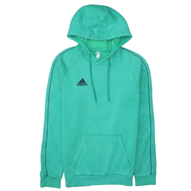 Adidas Green Hoodie Men’s Small Embroidered Logo Drawstring Hood Front Pocket Sweatshirt sold by Vintage Club