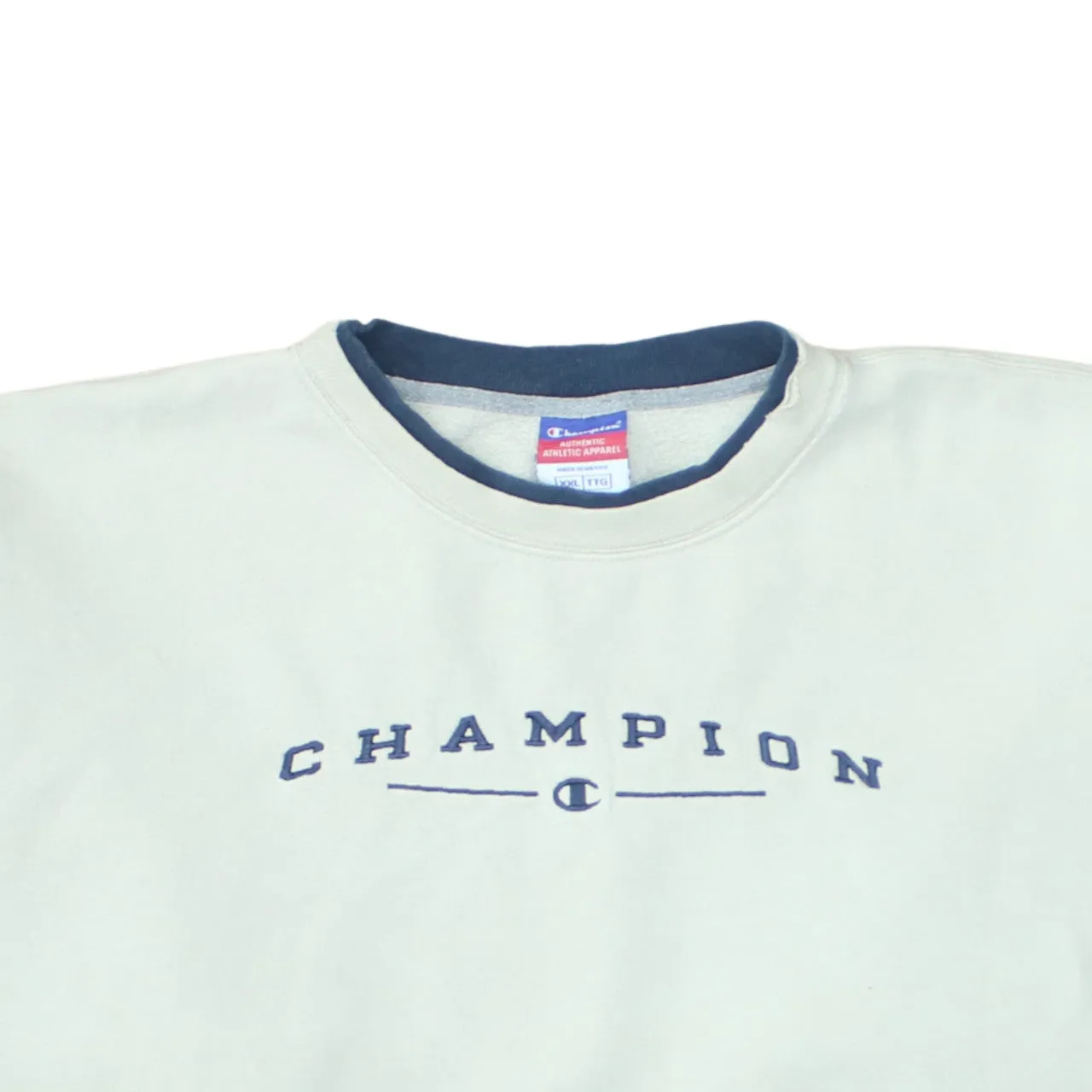 Champion Pale Mint Sweatshirt Men’s XXLarge Embroidered Logo Crewneck Pullover Fleece Top sold by Vintage Club product image thumbnail 3