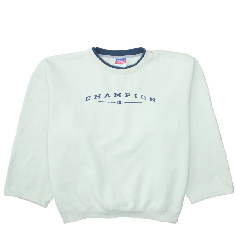 Champion Pale Mint Sweatshirt Men’s XXLarge Embroidered Logo Crewneck Pullover Fleece Top sold by Vintage Club