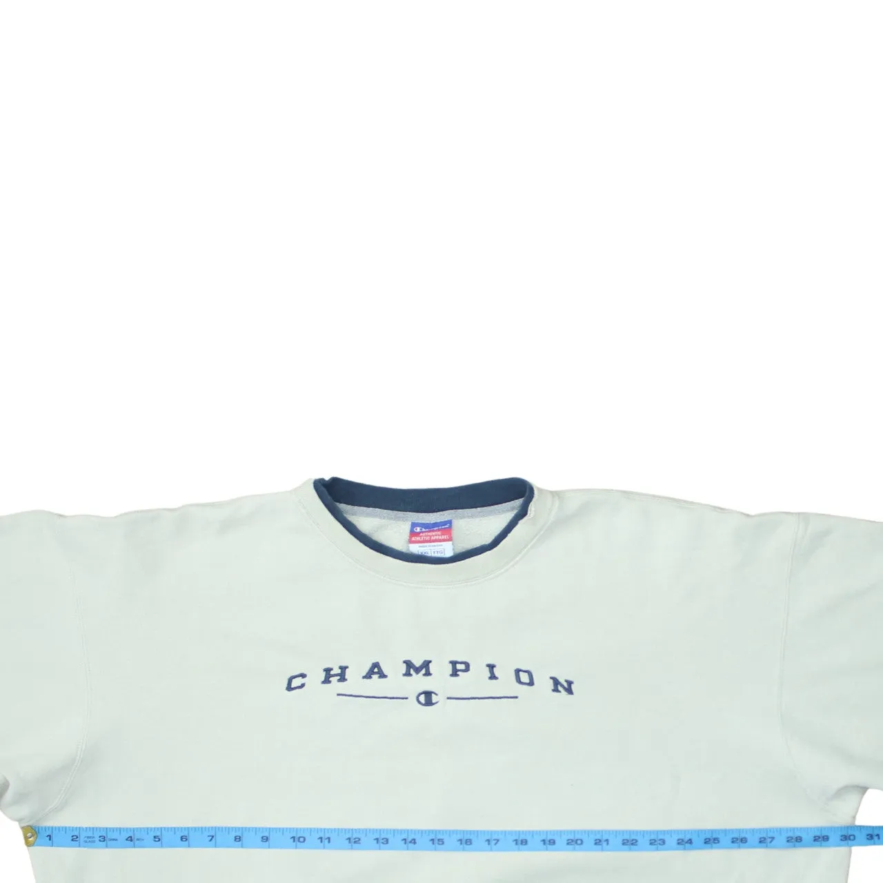 Champion Pale Mint Sweatshirt Men’s XXLarge Embroidered Logo Crewneck Pullover Fleece Top sold by Vintage Club product image thumbnail 5