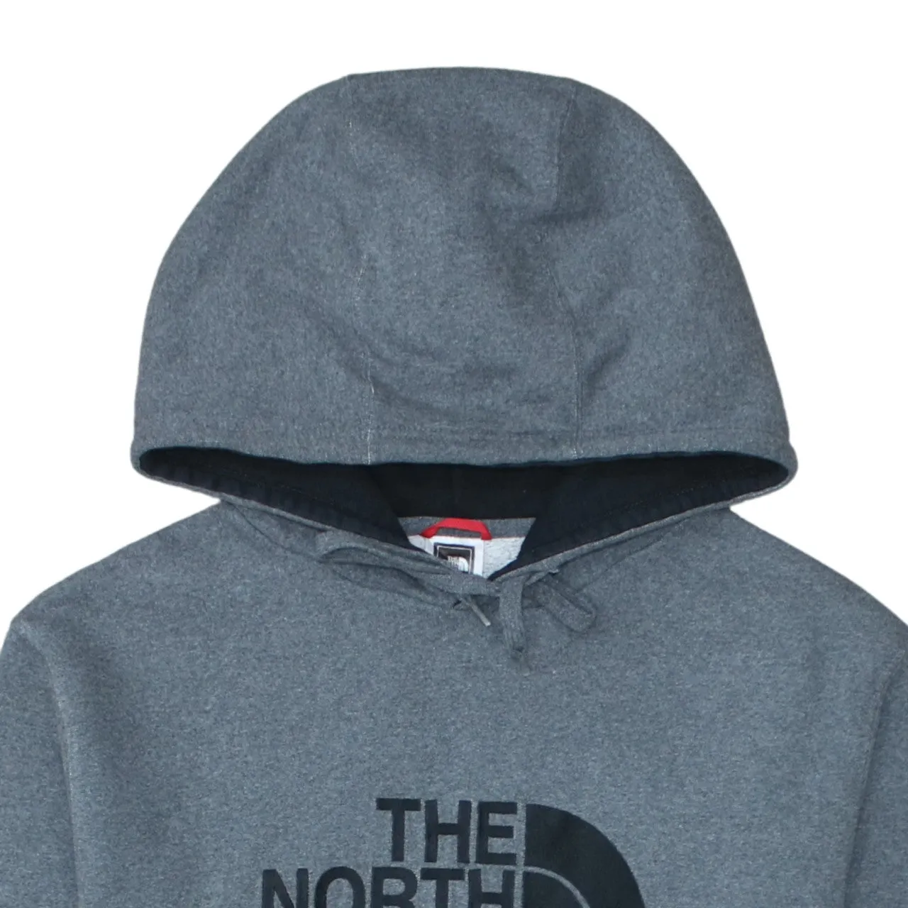 The North Face Grey Hoodie Men's Medium Printed Logo Fleece Lined Pullover Sweatshirt sold by Vintage Club product image thumbnail 3