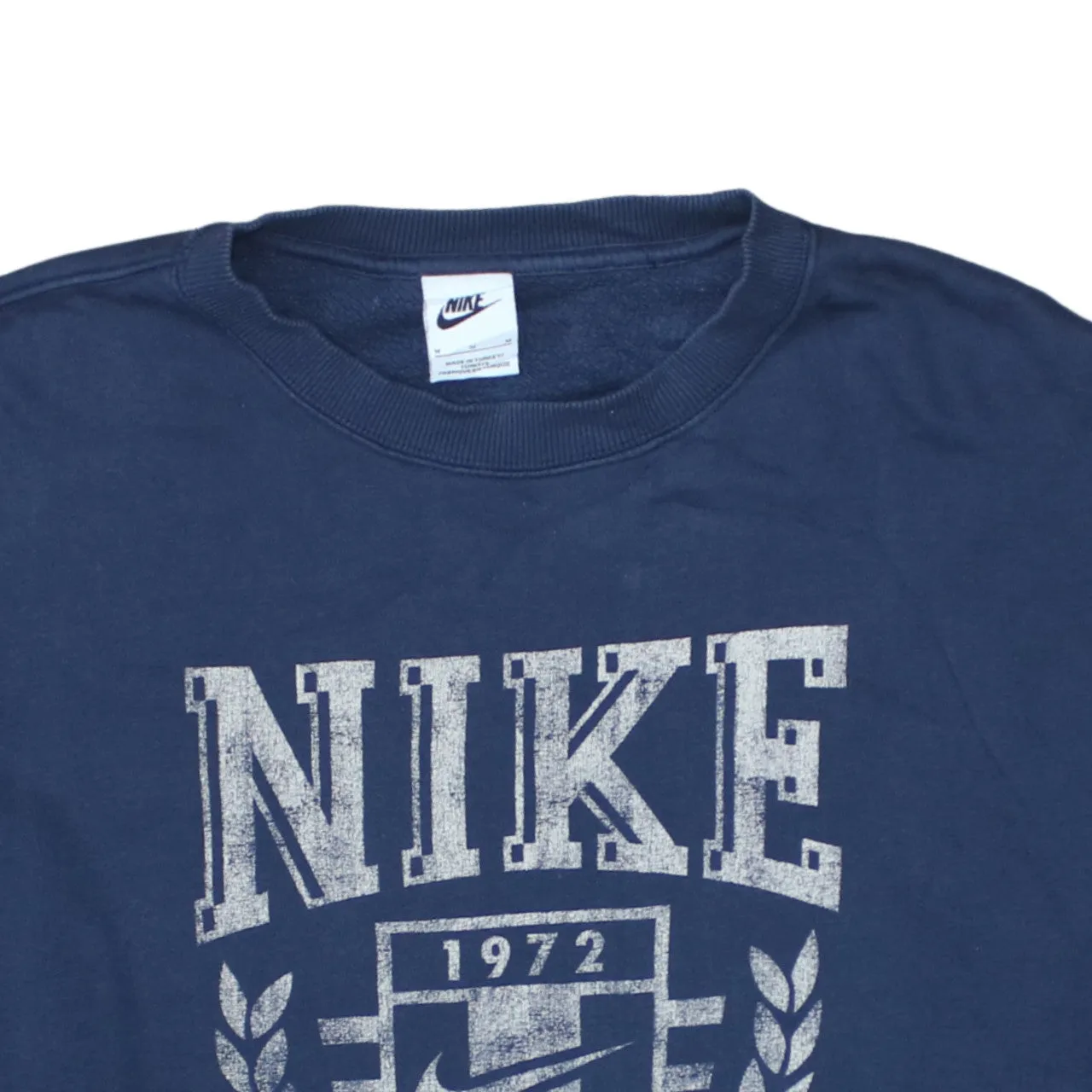 Nike Navy Blue Sweatshirt Men's Medium Printed Oregon Crest Logo Crewneck Pullover Fleece Top sold by Vintage Club product image thumbnail 3