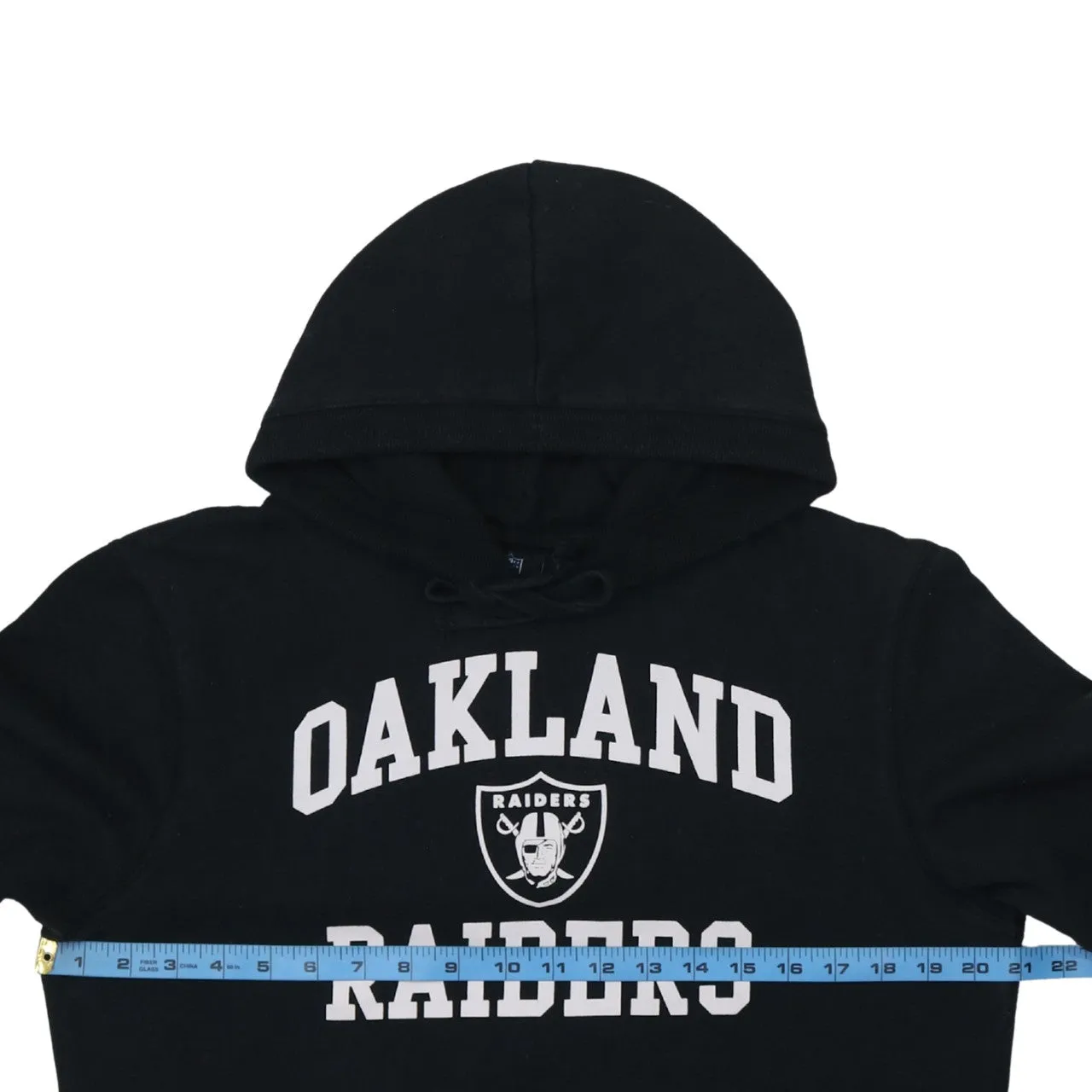 NFL Black Hoodie Women’s Medium Oakland Raiders Printed Logo Fleece Pullover Sweatshirt sold by Vintage Club product image thumbnail 5