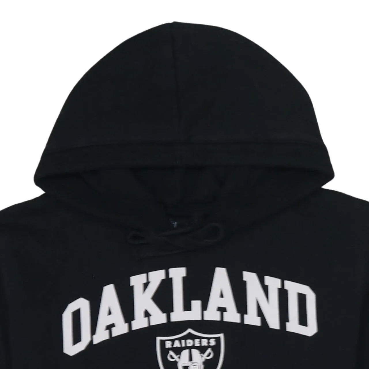 NFL Black Hoodie Women’s Medium Oakland Raiders Printed Logo Fleece Pullover Sweatshirt sold by Vintage Club product image thumbnail 3