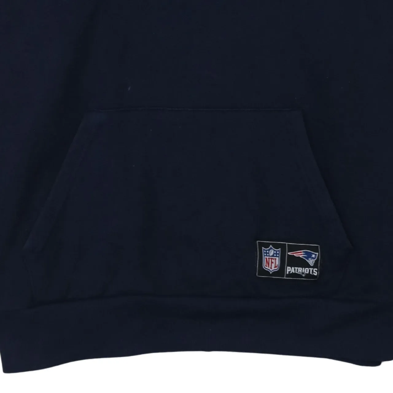 NFL Navy Blue Hoodie Men's Large Patriots Printed Logo Stripe Sleeve Pullover Sweatshirt sold by Vintage Club product image thumbnail 4