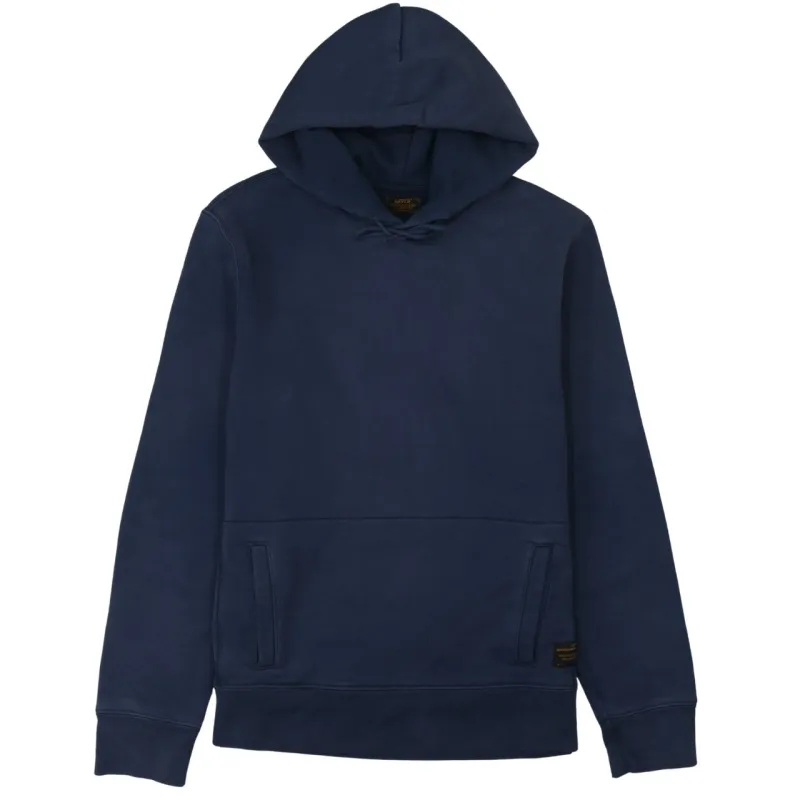 Levi's Navy Blue Hoodie Women's Large Minimal Logo Front Pockets Pullover Sweatshirt sold by Vintage Club