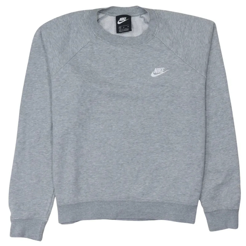 Nike Grey Sweatshirt Men's Medium Embroidered Swoosh Logo Crewneck Pullover Jumper made by Nike