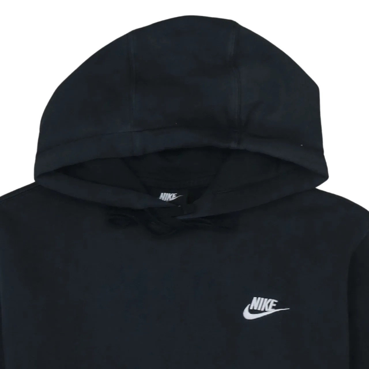Nike Black Hoodie Men's Small Embroidered Mini Swoosh Logo Front Pocket Pullover Sweatshirt sold by Vintage Club product image thumbnail 3