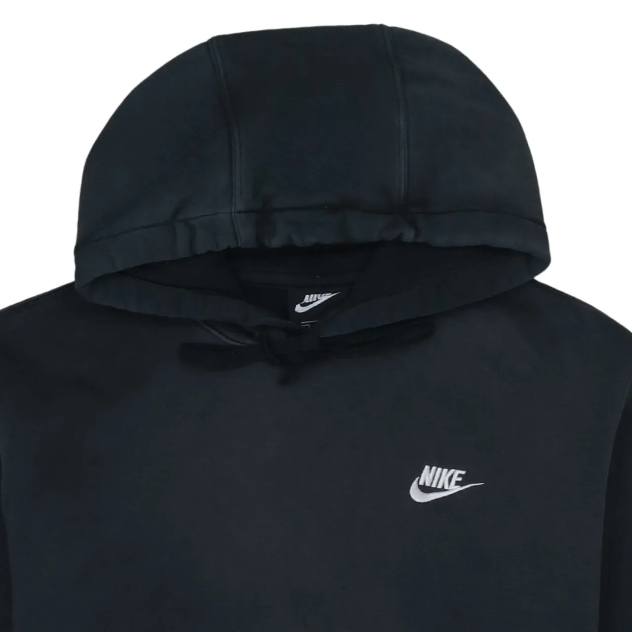 Nike Black Hoodie Men’s Medium Embroidered Swoosh Logo Front Pocket Pullover Sweatshirt sold by Vintage Club product image thumbnail 3