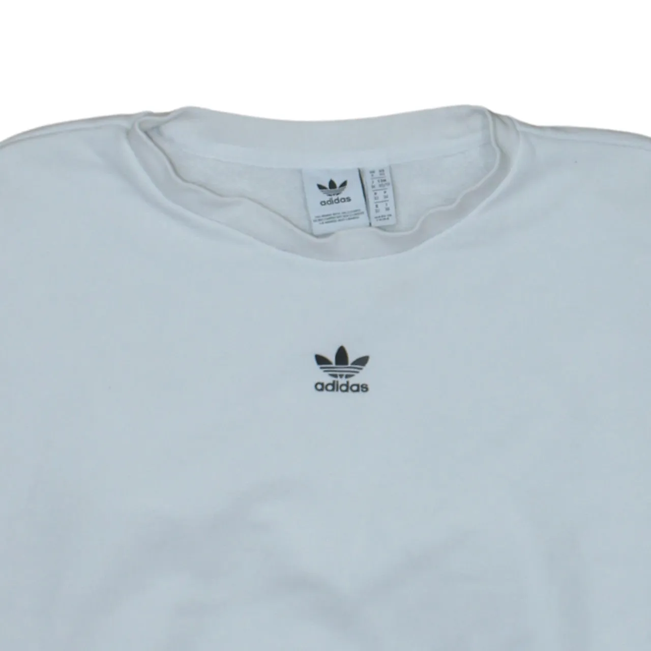 Adidas White Sweatshirt Women's XSmall Trefoil Sleeve Print Crewneck Pullover Top sold by Vintage Club product image thumbnail 3