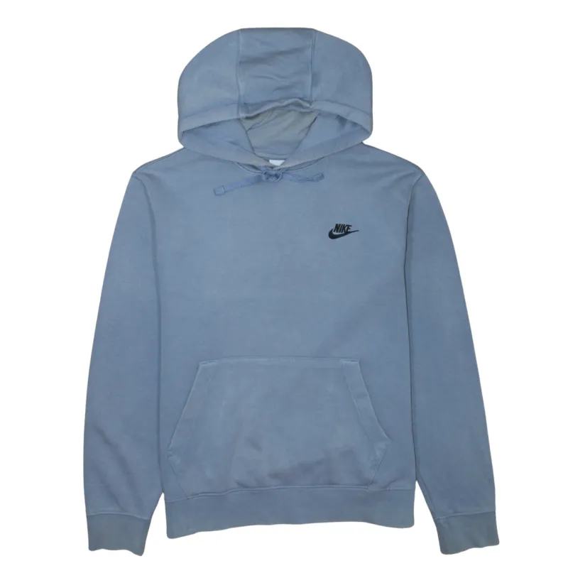 Nike Light Blue Hoodie Men's Medium Embroidered Swoosh Logo Front Pocket Pullover Sweatshirt sold by Vintage Club