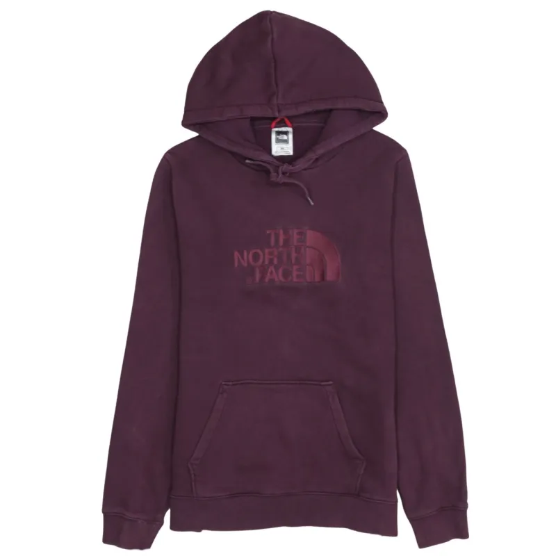 The North Face Burgundy Red Hoodie Women's Medium Embroidered Chest Logo Pullover Sweatshirt made by The North Face