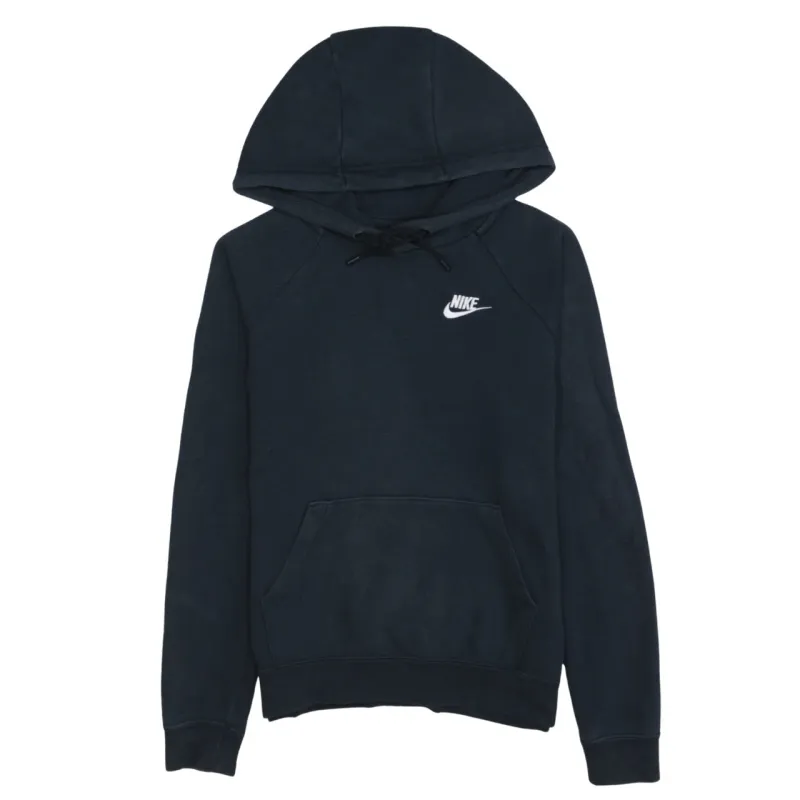 Nike Black Hoodie Men’s XSmall Embroidered Swoosh Logo Drawstring Pullover Sweatshirt sold by Vintage Club