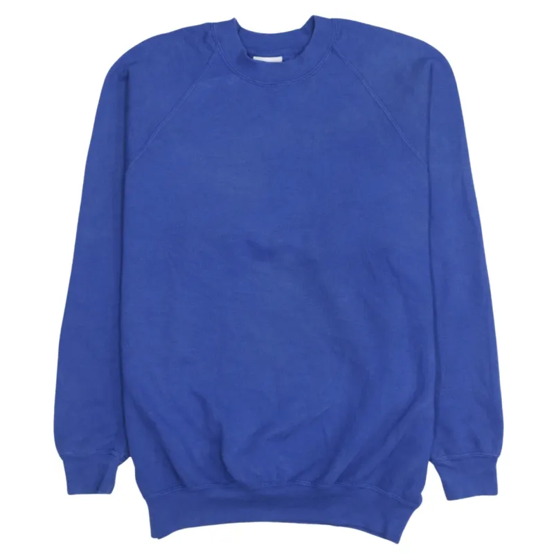 Russell Athletic Royal Blue Sweatshirt Men's Medium Plain Crewneck Fleece Pullover Jumper sold by Vintage Club