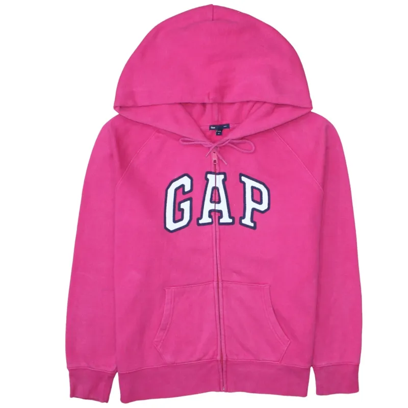 Gap Pink Zip Hoodie Women’s XLarge Embroidered Logo Front Pockets Casual Sweatshirt made by GAP