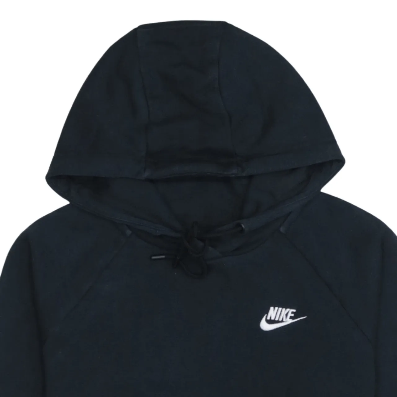 Nike Black Hoodie Men’s Small Embroidered Swoosh Logo Raglan Sleeve Pullover Sweatshirt sold by Vintage Club product image thumbnail 3