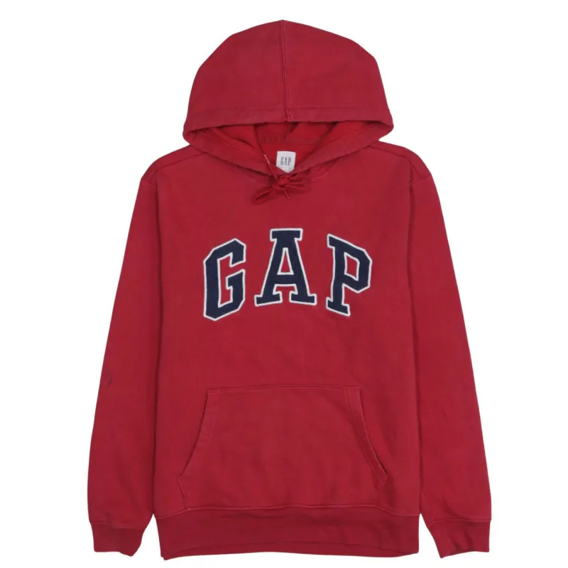 Gap Burgundy Red Hoodie Men's XSmall Embroidered Logo Front Pocket Pullover Sweatshirt sold by Vintage Club