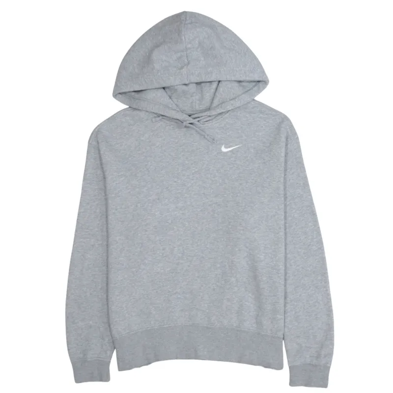 Nike Grey Hoodie Men’s XSmall Embroidered Swoosh Logo Drawstring Hood Pullover Sweatshirt sold by Vintage Club