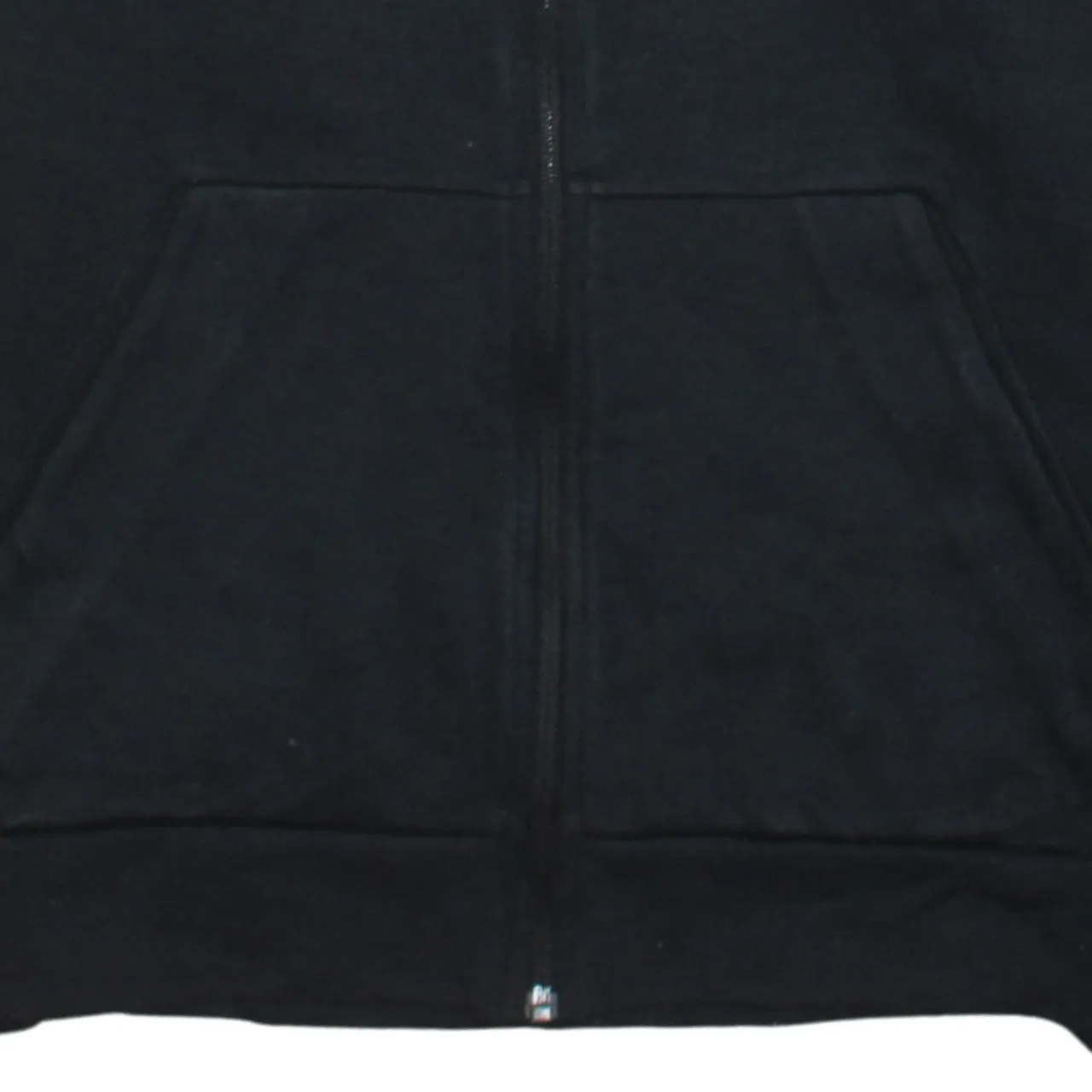 Adidas Black Full Zip Hoodie Men's Medium Small Chest Logo Split Kangaroo Pockets Sweatshirt sold by Vintage Club product image thumbnail 4