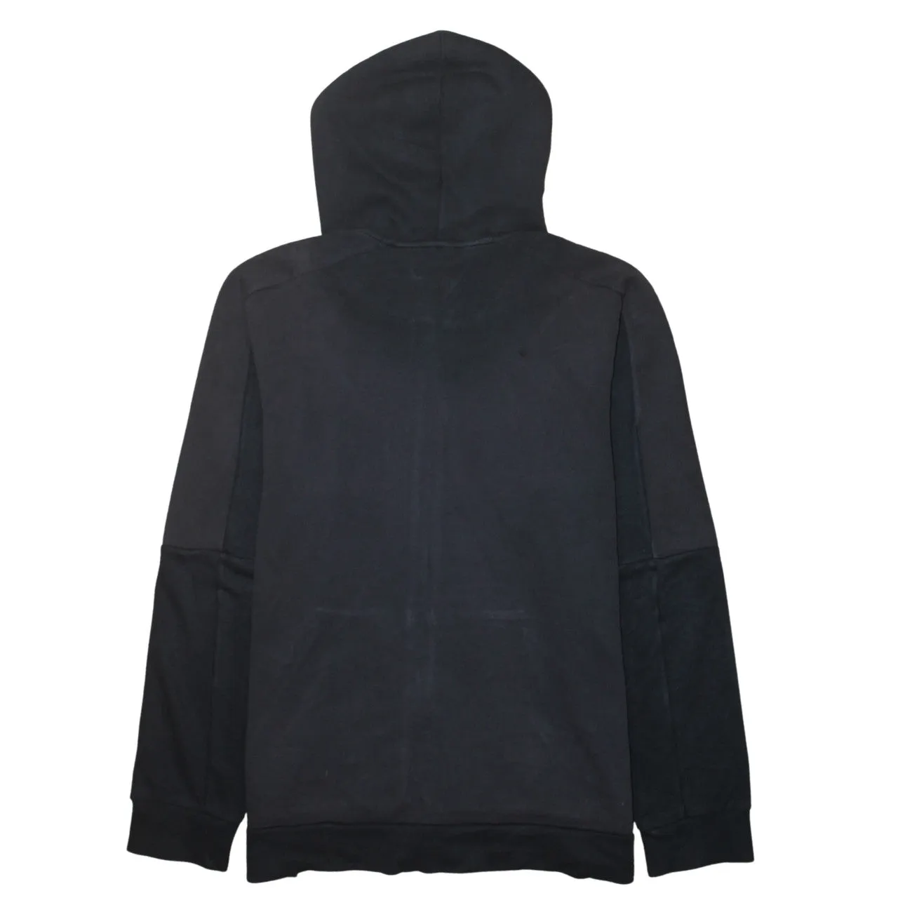 Adidas Black Full Zip Hoodie Men's Medium Small Chest Logo Split Kangaroo Pockets Sweatshirt sold by Vintage Club product image thumbnail 2