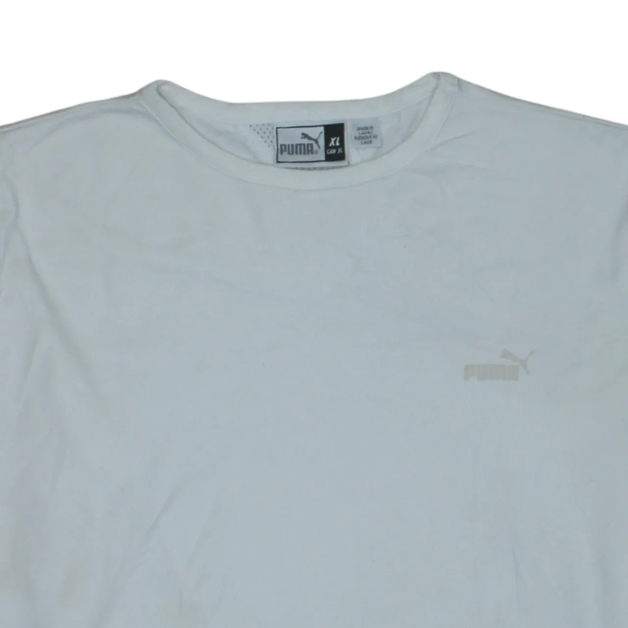 Puma White Long Sleeve Top Women’s XLarge Subtle Printed Logo Lightweight Sweatshirt Pullover sold by Vintage Club product image thumbnail 3