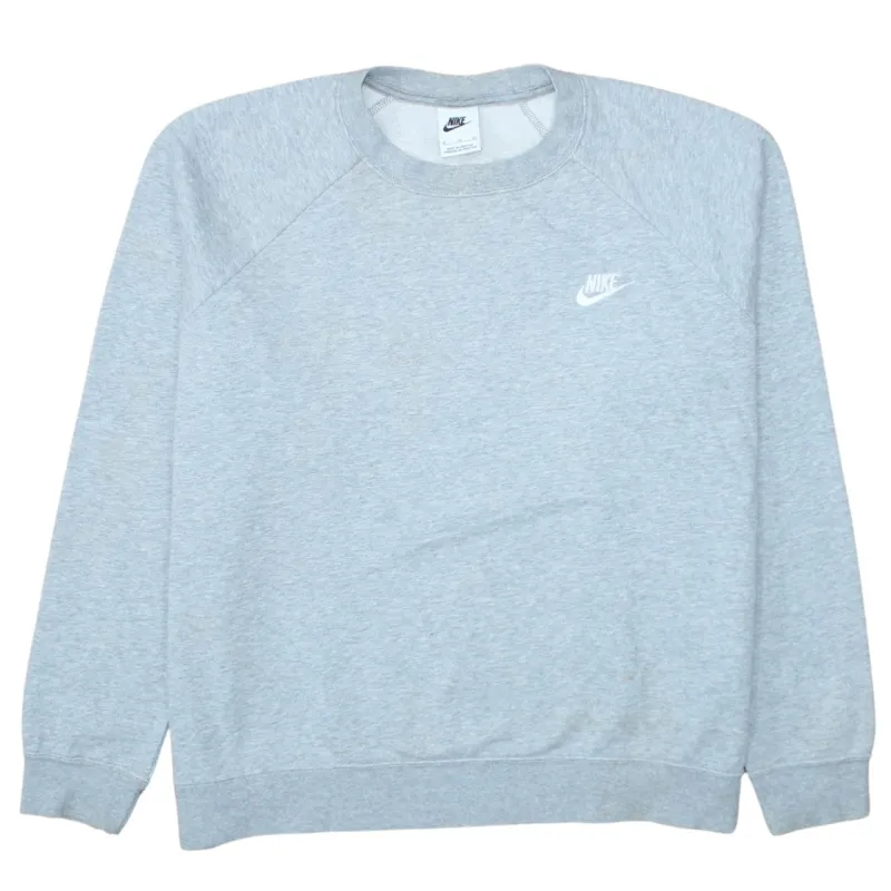 Nike Light Grey Sweatshirt Men's XLarge Embroidered Swoosh Logo Crewneck Pullover Top sold by Vintage Club