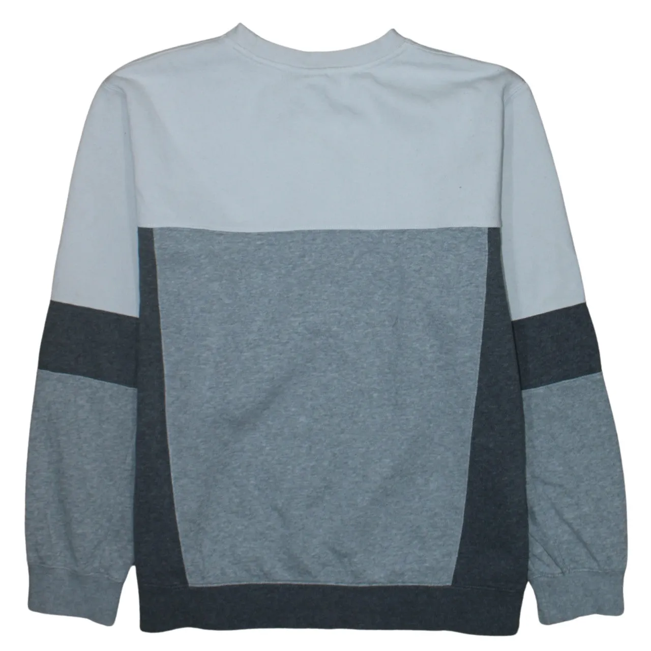 Nike Grey Colour Block Sweatshirt Men's Large Embroidered Swoosh Crewneck Pullover Jumper sold by Vintage Club product image thumbnail 2