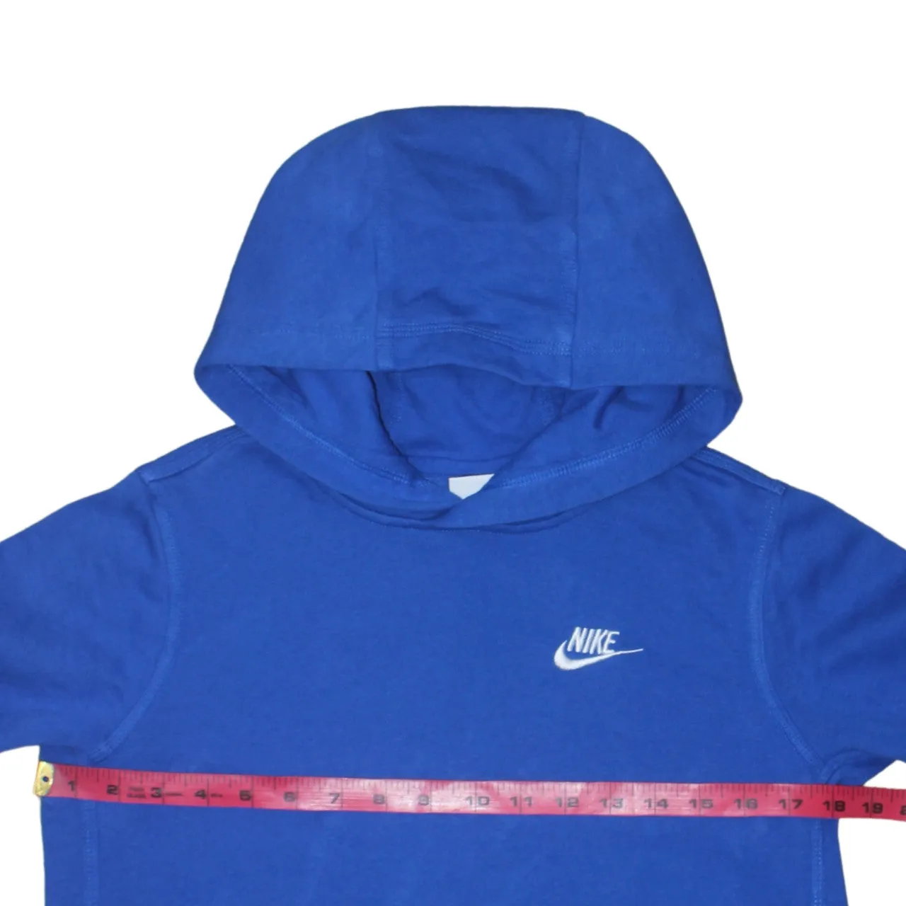 Nike Royal Blue Hoodie Women’s Large Embroidered Swoosh Logo Front Pouch Pullover Sweatshirt sold by Vintage Club product image thumbnail 5