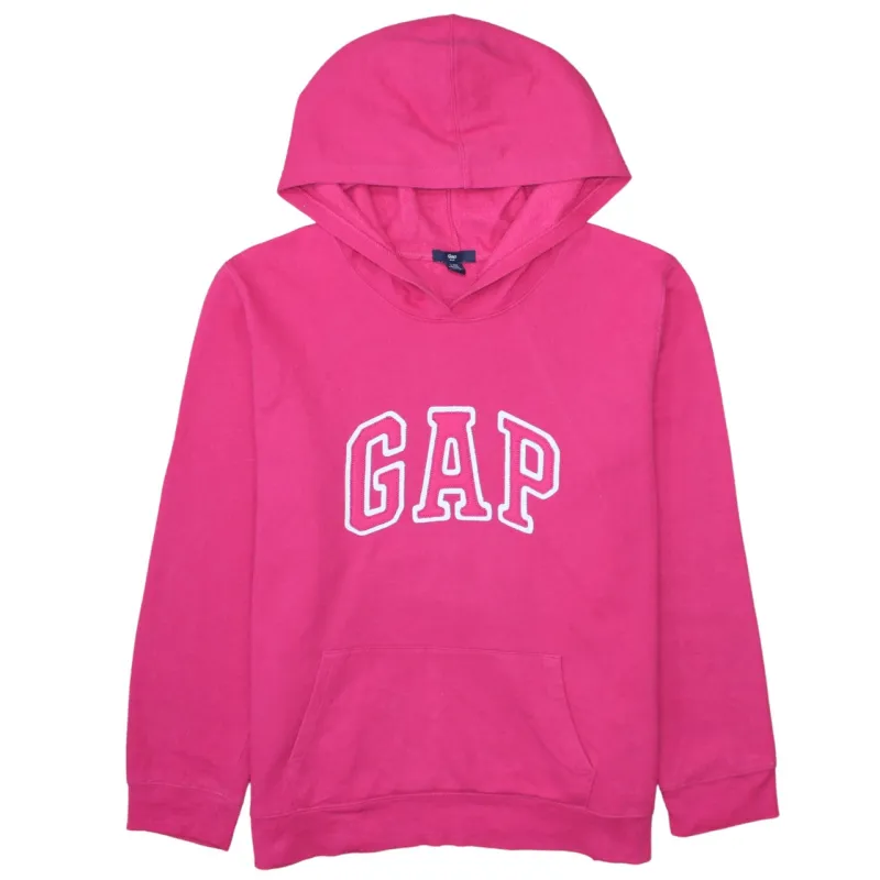 Gap Bright Pink Hoodie Women’s XXLarge Embroidered Logo Front Pocket Pullover Sweatshirt sold by Vintage Club
