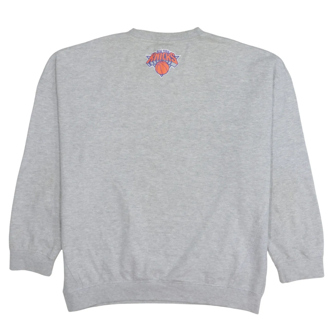NBA Grey Sweatshirt Men's Medium New York Knicks Printed Logo Crewneck Pullover Fleece Top sold by Vintage Club product image thumbnail 2