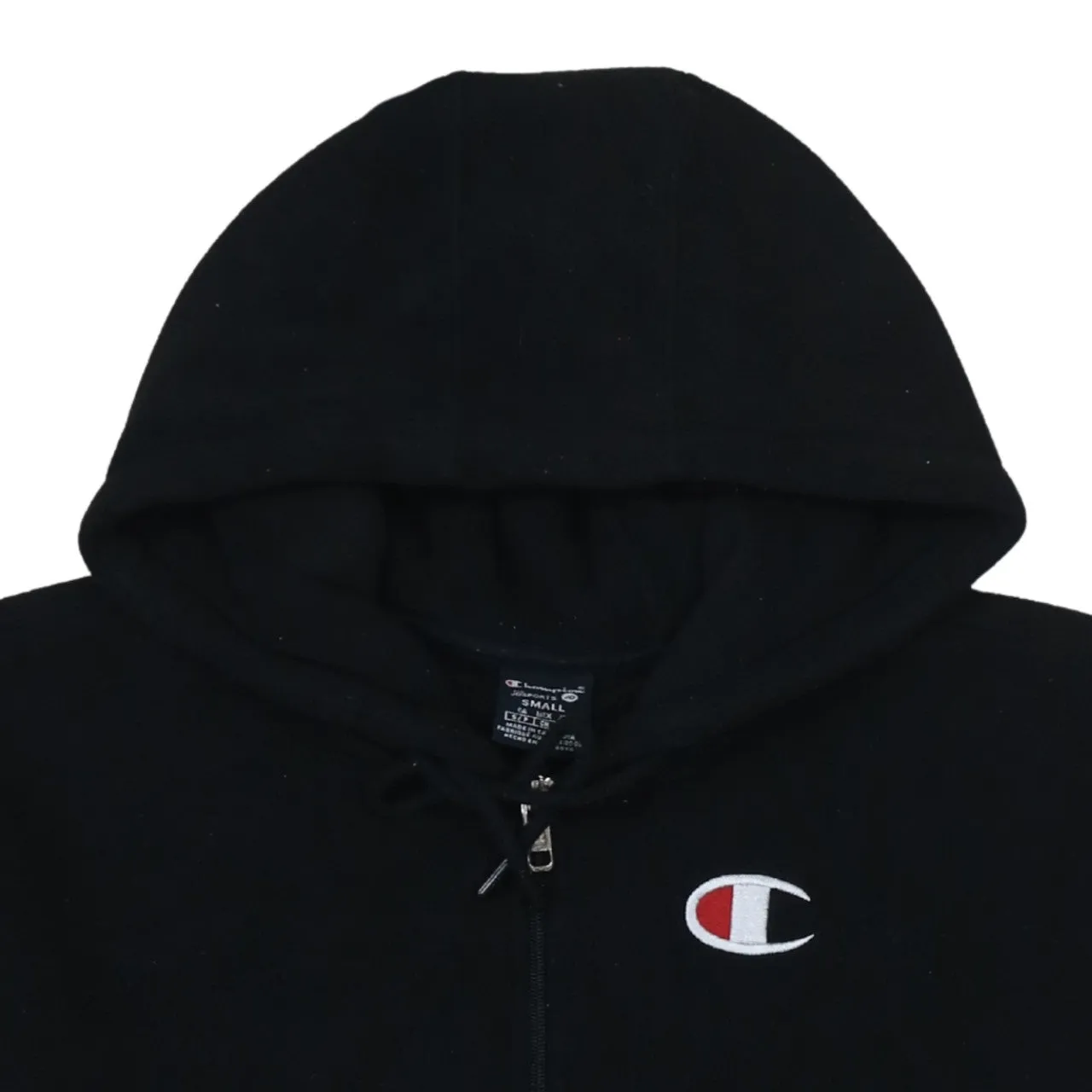 Champion Black Fleece Hoodie Men's Small Embroidered Logo Half Zip Front Pocket Pullover sold by Vintage Club product image thumbnail 3